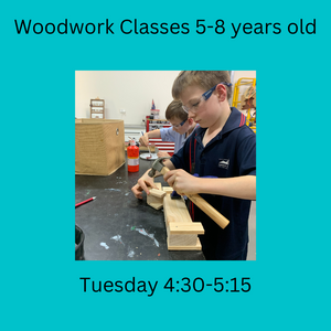 Term 2 Woodwork & Craft Classes 5-8 year olds Tuesday 3:45 - 4:30